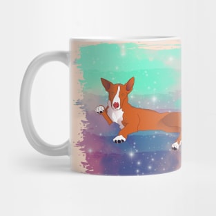 Podenco in a rainbow galaxy Mug